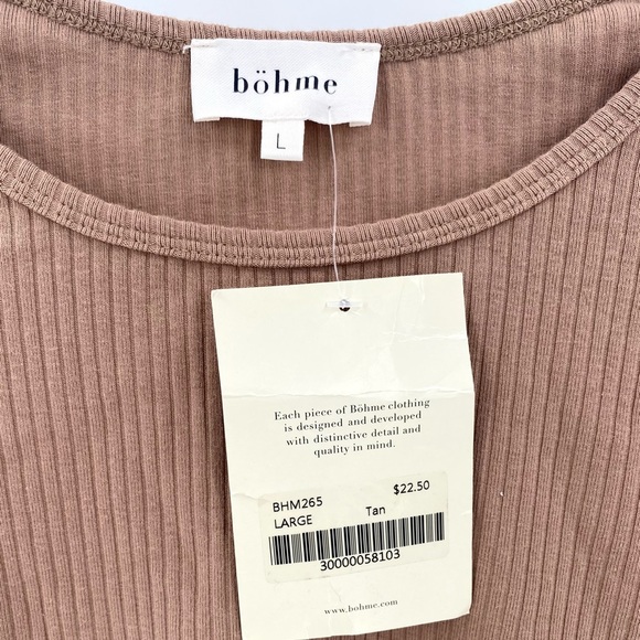 BOHME - Demetri Ribbed Top - Mocha - Picture 8 of 10